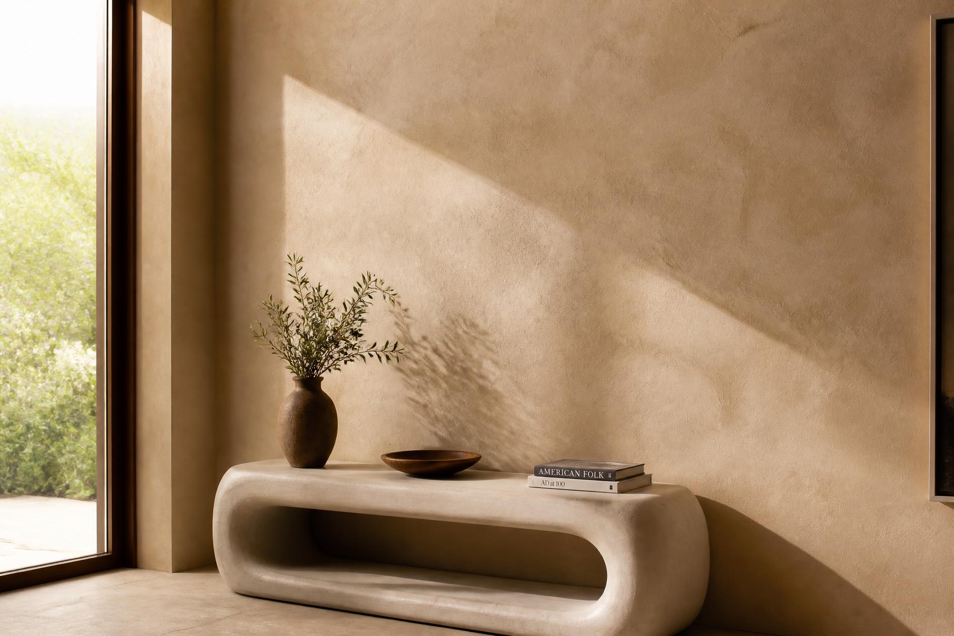 Hand-applied plaster finish in a New York City interior